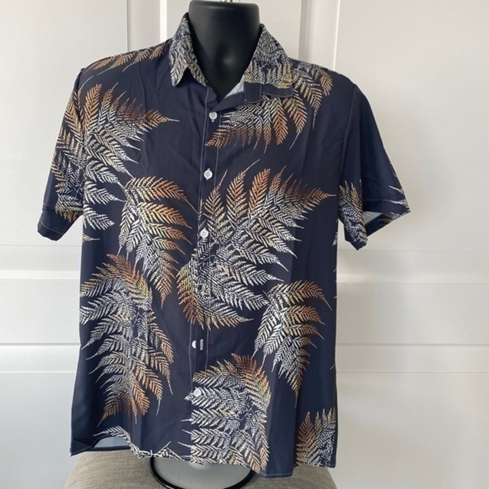 Tropical Button down short sleeve M